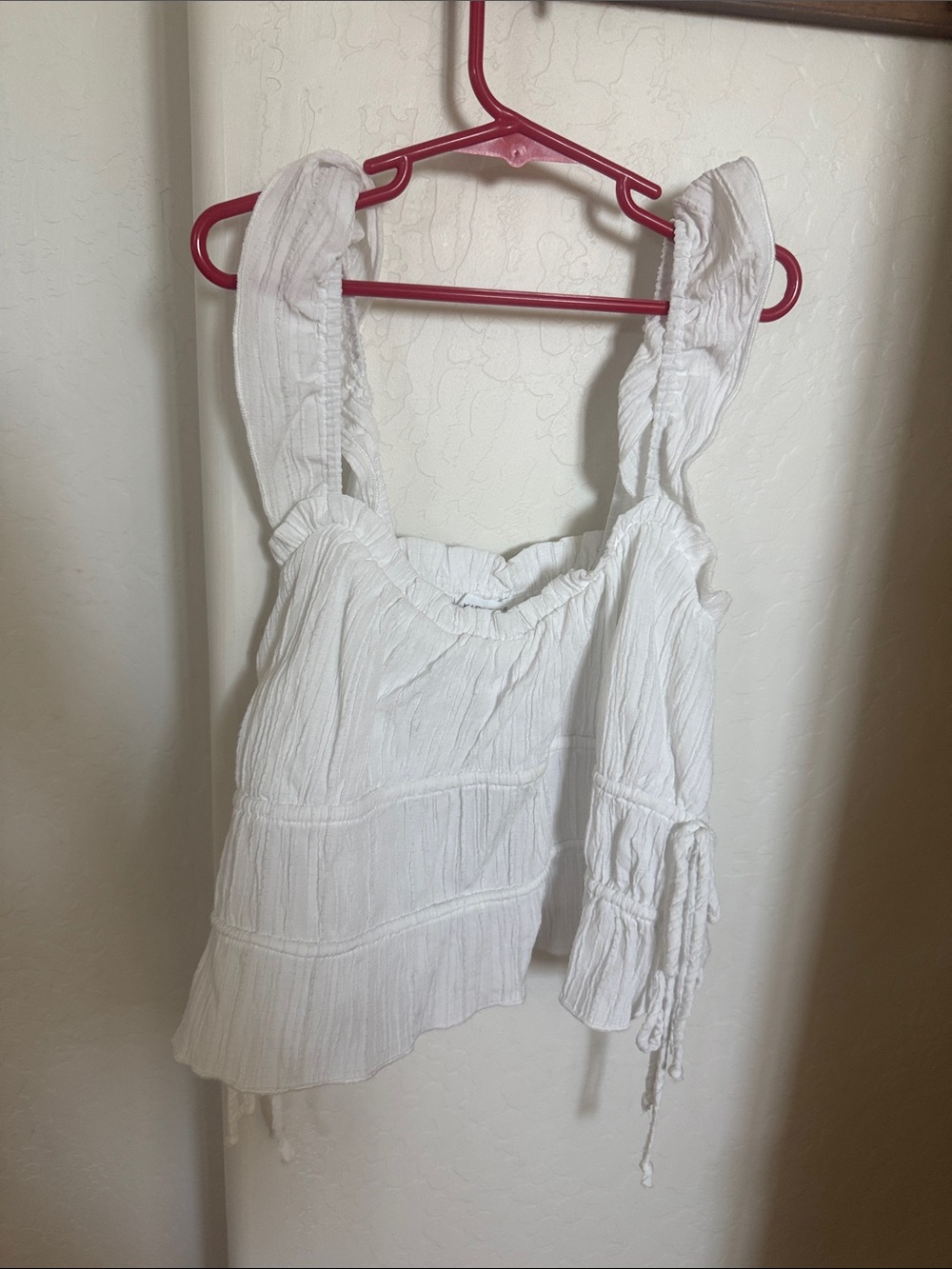 Women’s White Smocked Strap Camisole Top